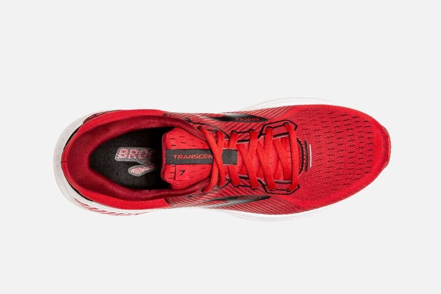 Brooks Transcend 7 Road Running Shoes Mens Red/Black 205619-XQR